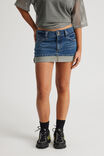 Turn Up Denim Skirt, 2000S INDIGO - alternate image 1
