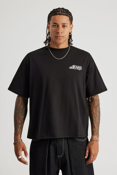 Open Gallery Box Fit Tshirt, OG BLACK/CRUSHED CAN