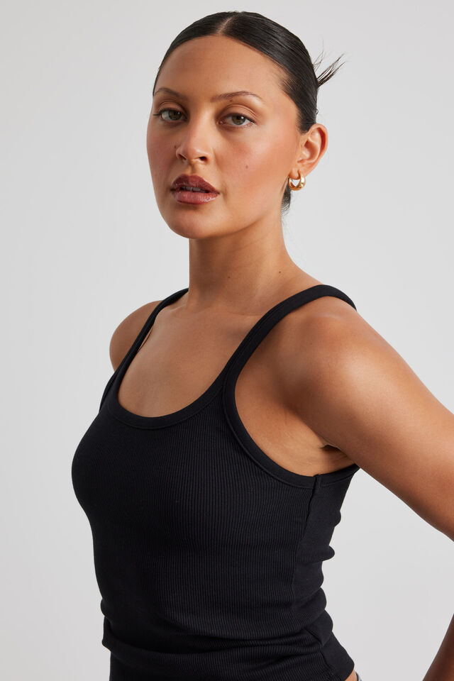 Longline Tank, BLACK