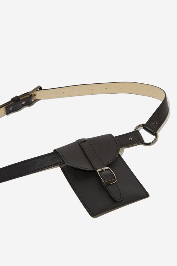 Buckle Belt Bag, BLACK