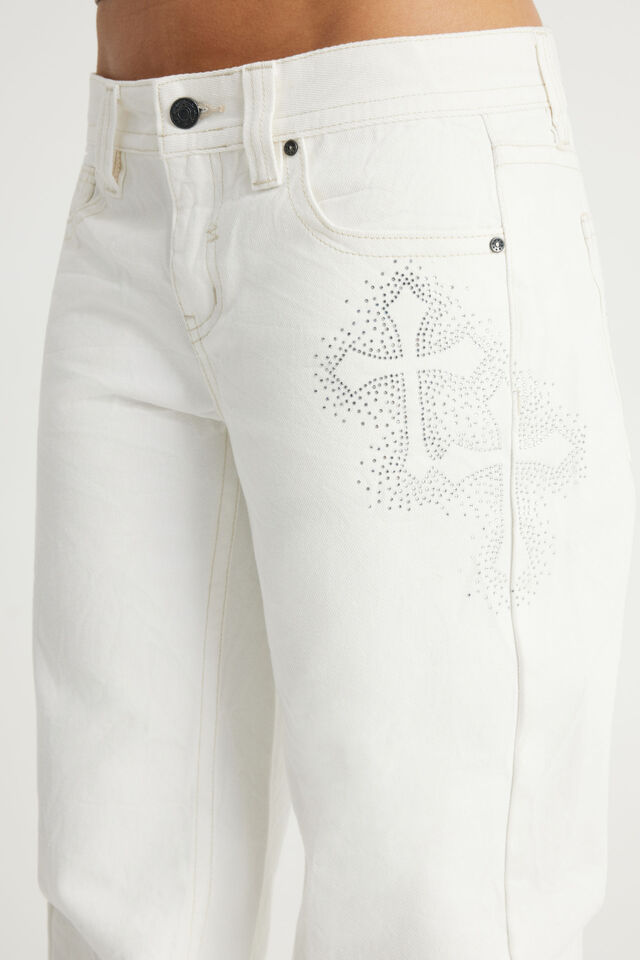 Luca Low Rise Jean, MOONSTONE