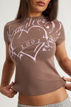 Fitted Graphic Tee, FRAPPE / FRAGILE - example image 4