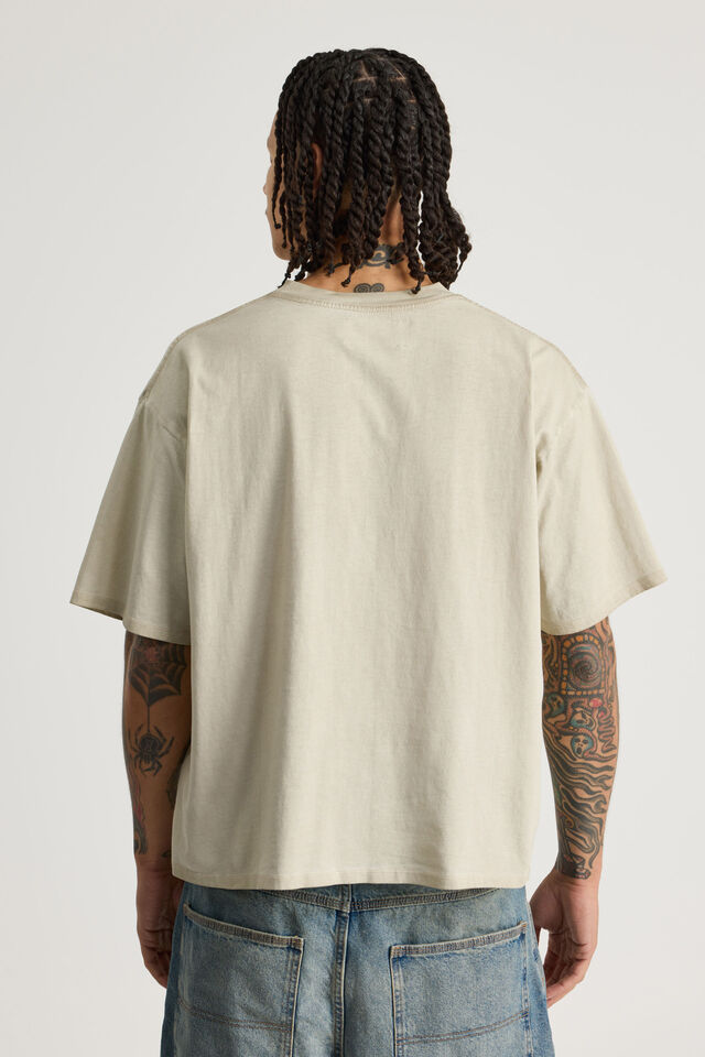 Open Gallery Box Fit Tshirt, OG PEBBLE OVERDYED/IDEAS DEPT