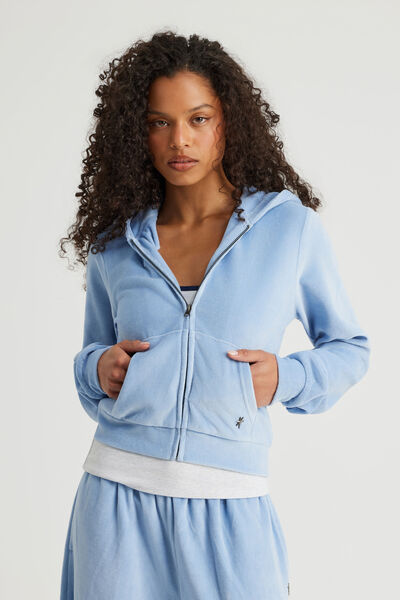 Notion Velour Zip Through, NTN BLUE MIST