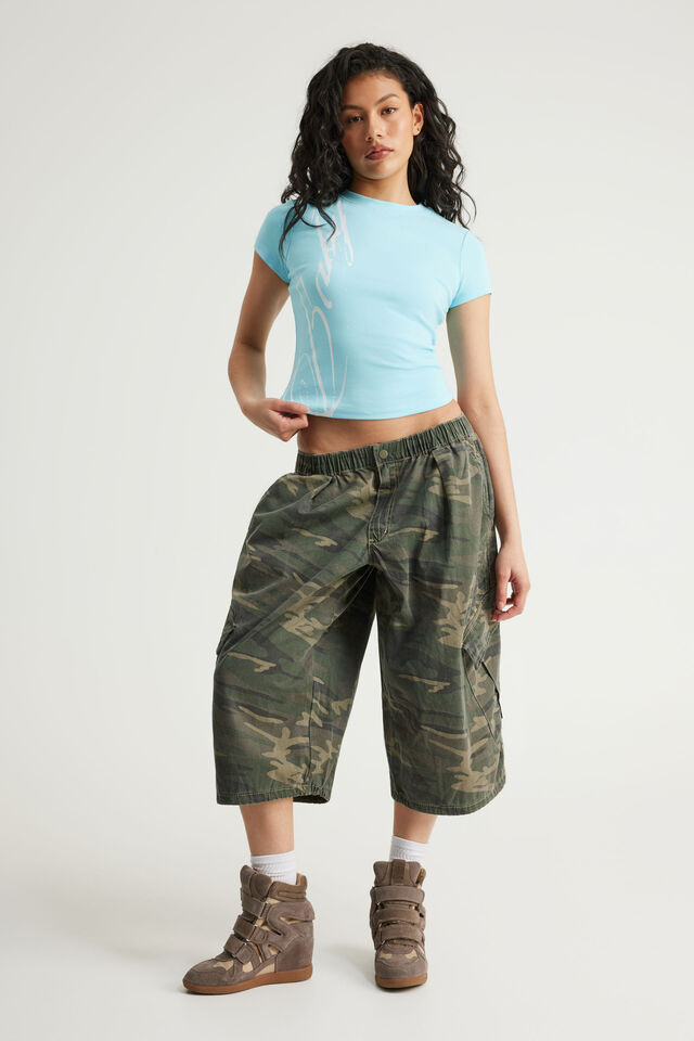 Fitted Graphic Tee, LAGUNA BLUE/SUPERSCRIPT