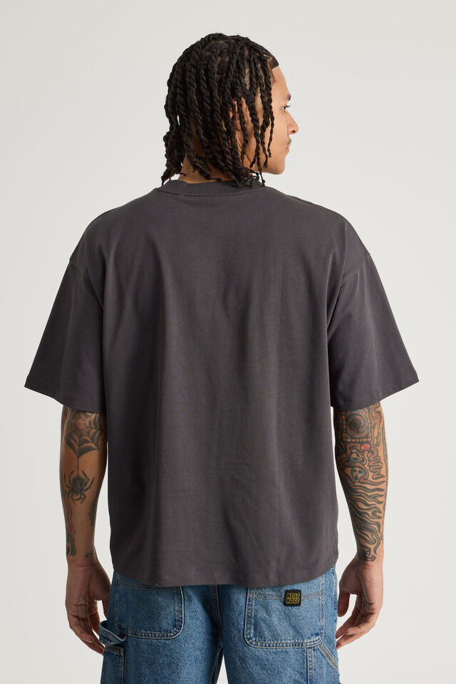Half Half Heavyweight Box Fit Graphic Tshirt, HH SLATE/HALF HALF CHROME