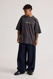 Half Half Heavyweight Box Fit Graphic Tshirt, HH SLATE/HALF HALF CASSETTE - alternate image 2