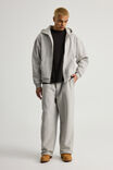 Authentics Boxy Zip Thru Hoodie, GREY MARLE - alternate image 2