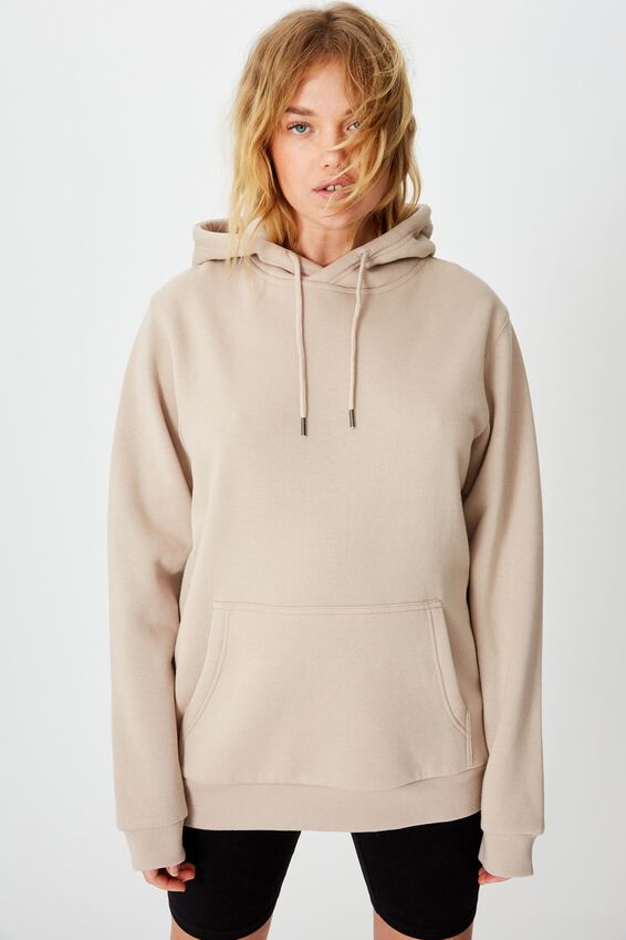 Basic Hoodie, OXFORD TAN