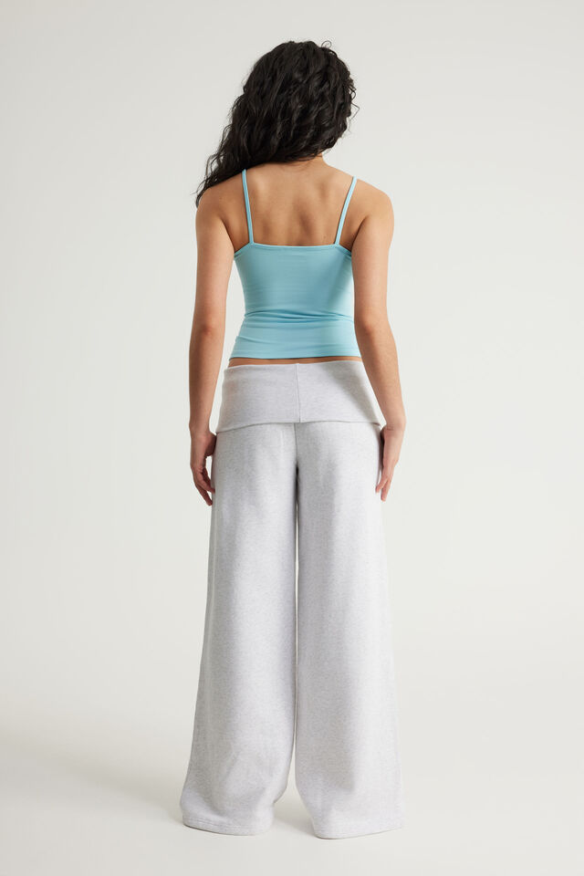 Wide Waistband Trackpant, SILVER MARLE