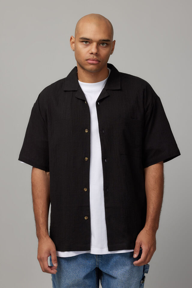 Textured Street Shirt, BLACK TEXTURE