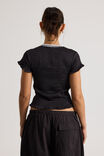 Shirred Fitted Sports Jersey, BLACK/08 - alternate image 3