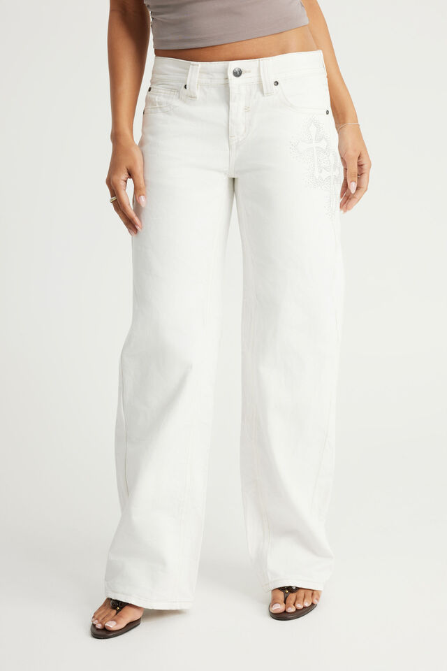 Luca Low Rise Jean, MOONSTONE