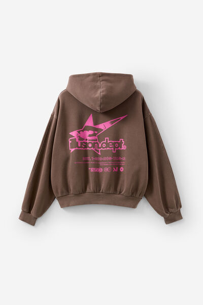 Chloe Hoodie, WASHED MUD/ILLUSION DEPT