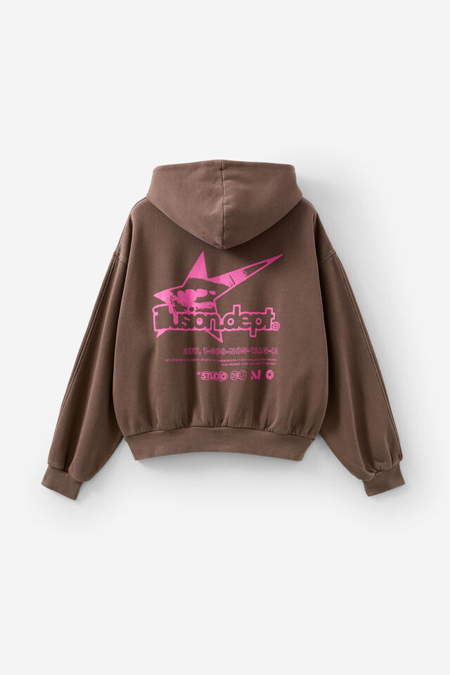 Chloe Hoodie, WASHED MUD/ILLUSION DEPT