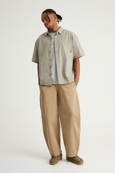 Authentics Semi-Barrel Pant, TAN TWILL