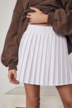 Mini Pleat Skirt, WHITE