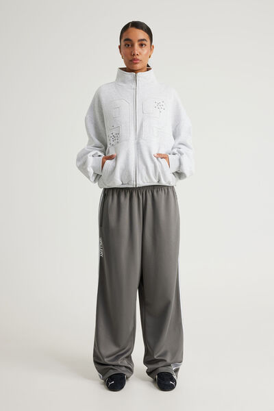 Open Gallery Wide Leg Track Pant, OG TITANIUM