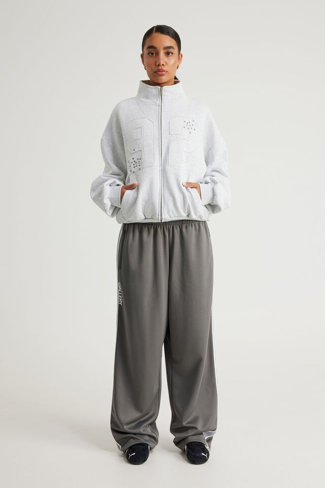 Open Gallery Wide Leg Track Pant, OG TITANIUM