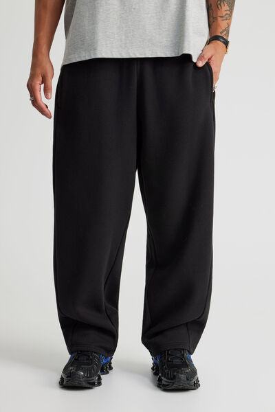 Authentics Barrel Leg Track Pant, BLACK