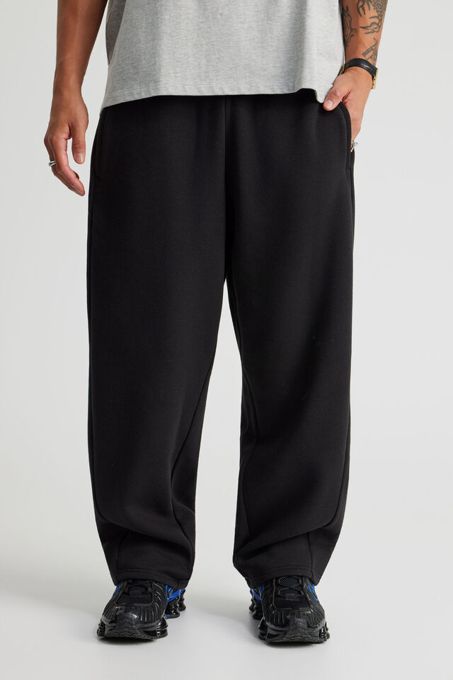 Authentics Barrel Leg Track Pant, BLACK