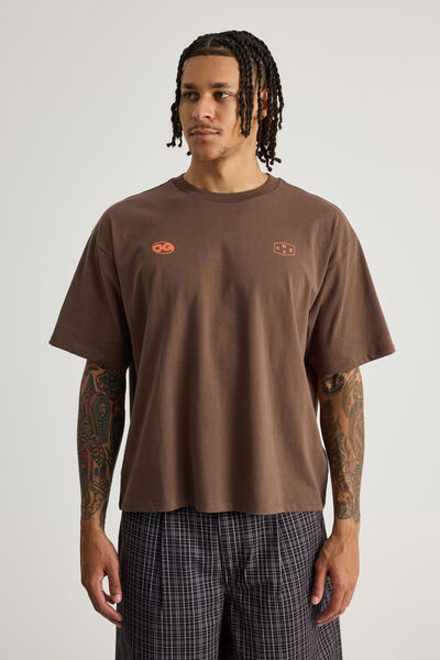 Open Gallery Box Fit Tshirt, OG MUD/LINE UP