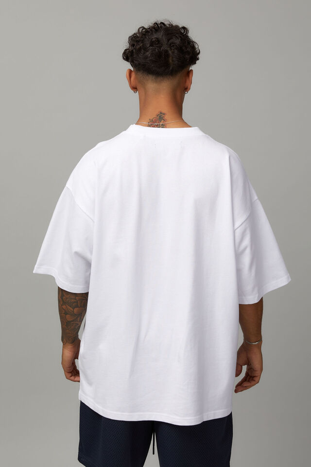 Heavy Weight Box Fit Graphic Tshirt, WHITE/LOS ANGELES SCRIPT