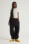 Baggy Cuffed Trackpant, BLACK - alternate image 2