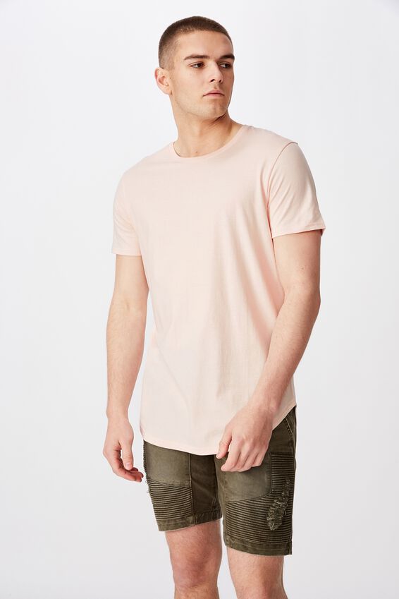 Curved T Shirt, MAUVE MORN