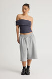 Mesh One Shoulder Top, IRON GREY - alternate image 2