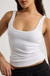 Authentics Scoop Neck Tank, WHITE - alternate image 4