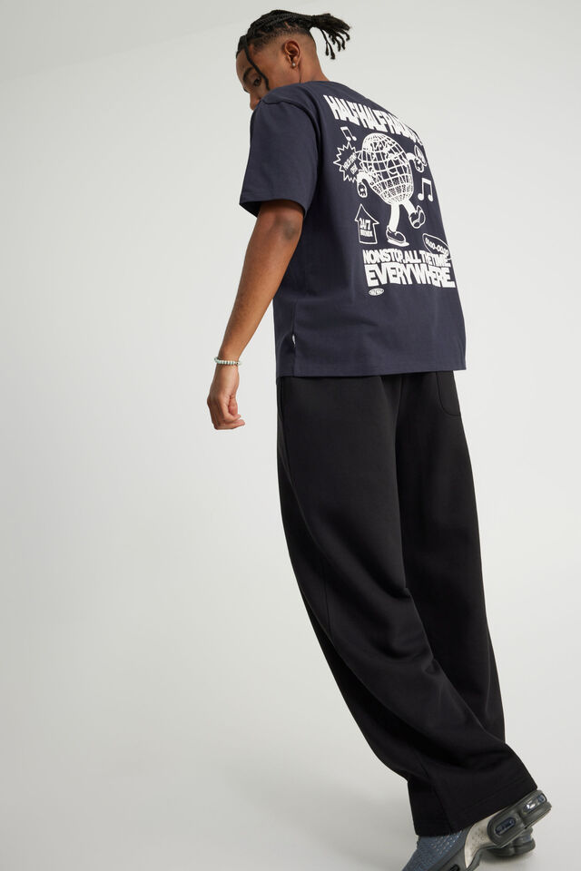 Half Half Heavyweight Core Fit Tshirt, HH NAVY BLAZER/RADIO