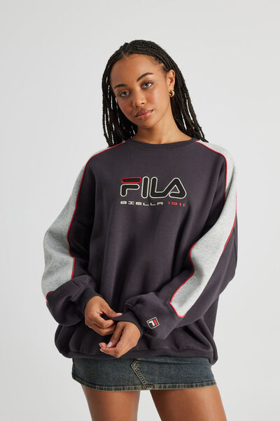 Fila Lcn Original Crew Sweater, GREY MARLE/PHANTOM FILA