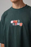Heavy Weight Box Fit Graphic Tshirt, IVY GREEN/HALF HALF PUZZLE - alternate image 4