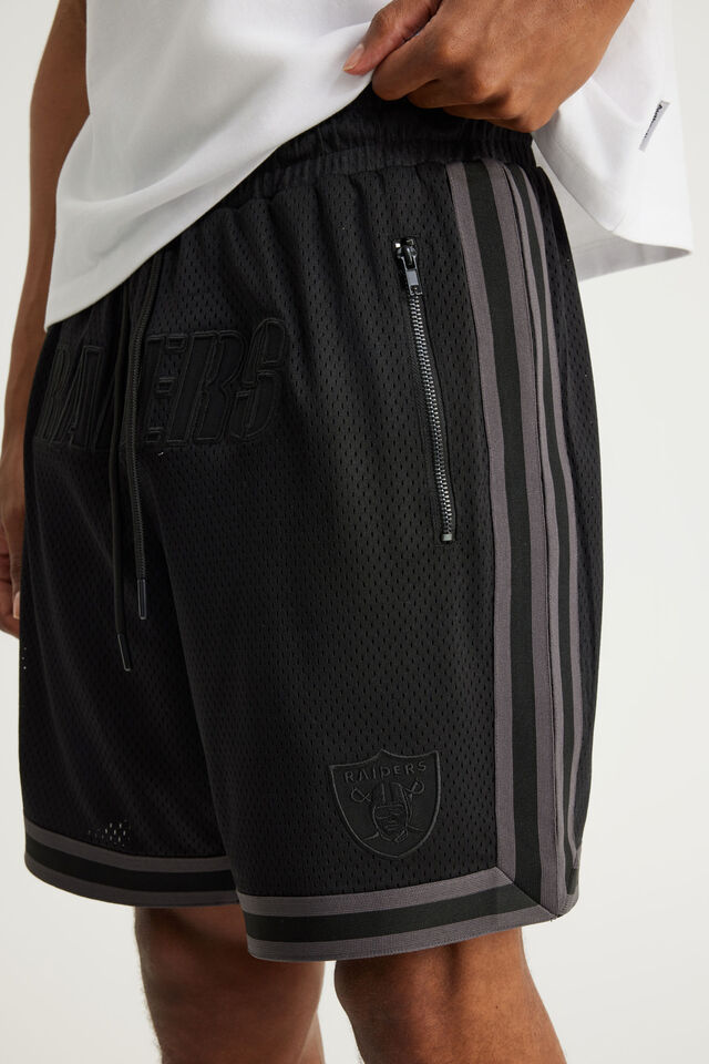 Nfl Basketball Short, LCN NFL MIDNIGHT BLACK/STEALTH RAIDERS