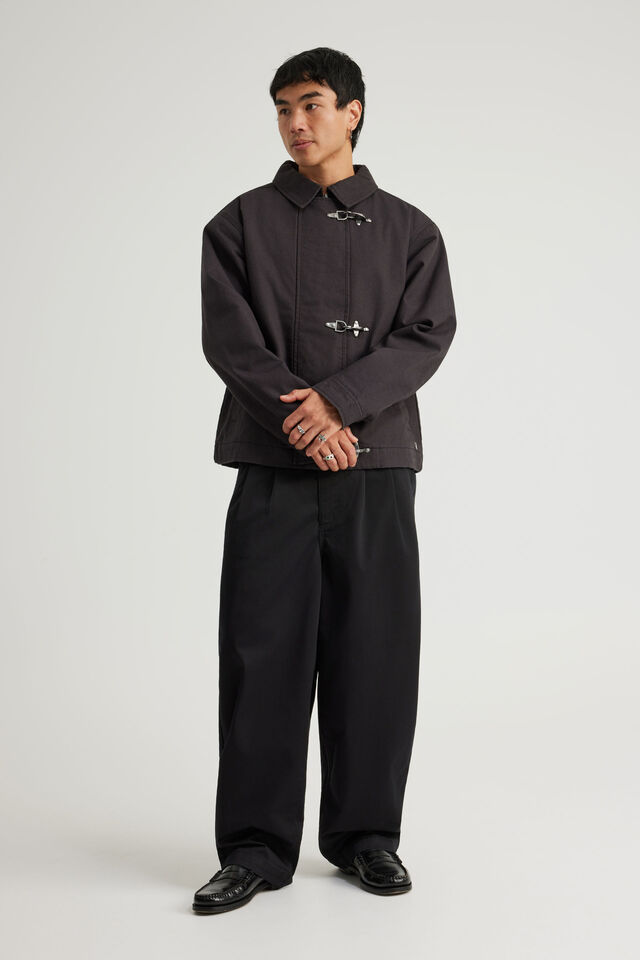 Notion Fireman Clasp Jacket, BLACK