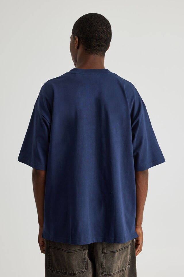 Half Half Heavyweight Box Fit Graphic Tshirt, HH MIDNIGHT BLUE/HALF HALF GREMLIN