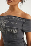 Boat Neck Graphic Tee, SLATE / GOTHIC ANGEL - example image 4