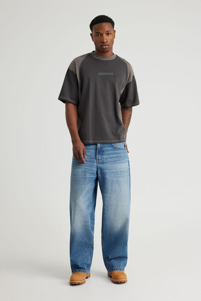 Half Half Boxy Tshirt, HH SLATE/IRON HH SPORT