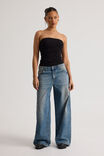 Leni Longline Gathered Bandeau, BLACK - alternate image 2