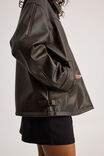 Celes Oversize Pu Jacket, BROWN - alternate image 4