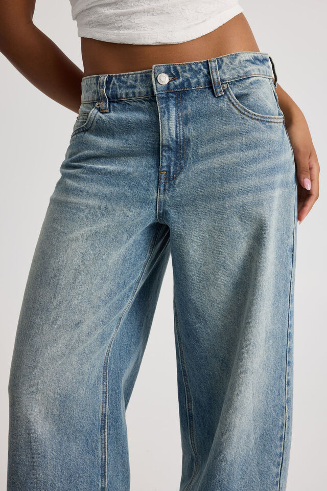 Mid Rise Baggy Jean, WESTERN BLUE