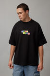 Heavy Weight Box Fit Graphic Tshirt, BLACK/HALF HALF PUZZLE - alternate image 1