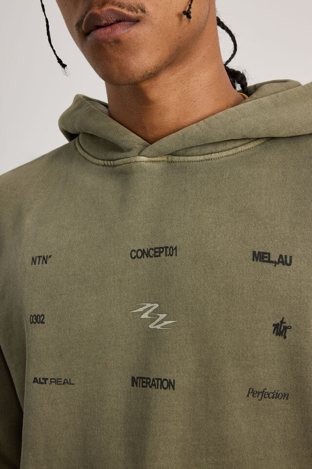 Notion Hoodie, NTN WASHED DEEP KHAKI/VAST ARRAY