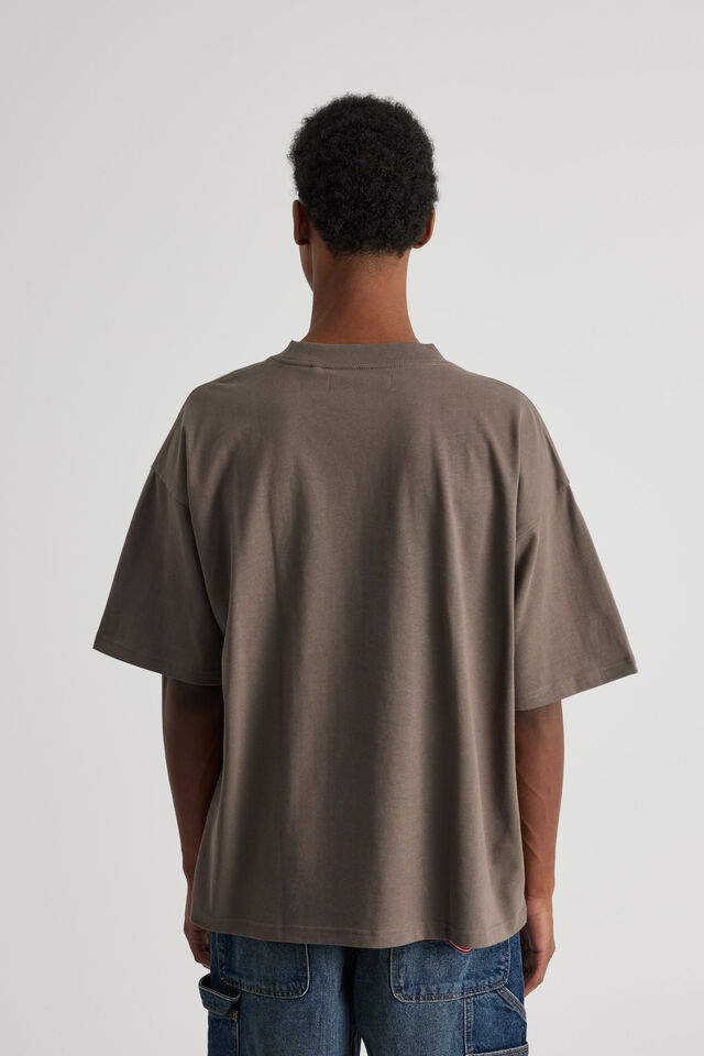 Heavy Weight Box Fit Tshirt, SMOKEY BARK