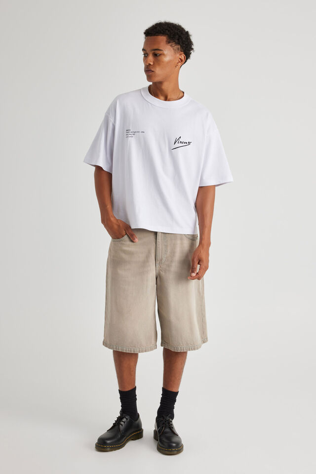 Half Half El Grande Denim Short, SANDY GREY