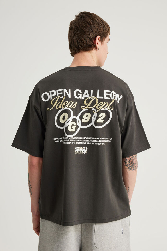 Open Gallery Box Fit Tshirt, OG SLATE/OG 92