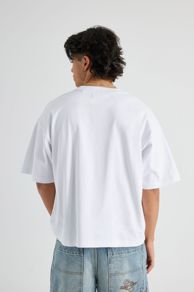 Boxy Cropped Tshirt, WHITE