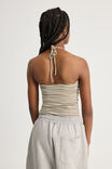 Ruched Front Bandeau Halter, DAFFODIL STRIPE - alternate image 3