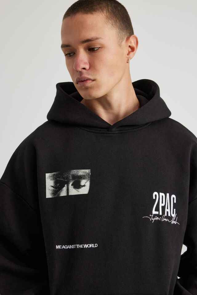 Music Merch Hoodie, LCN BRA BLACK/TUPAC MULTI IMAGE